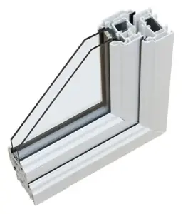 Double glazed section Cross section of a double glazed window